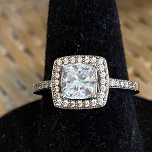 Faux diamond / Sterling ring.